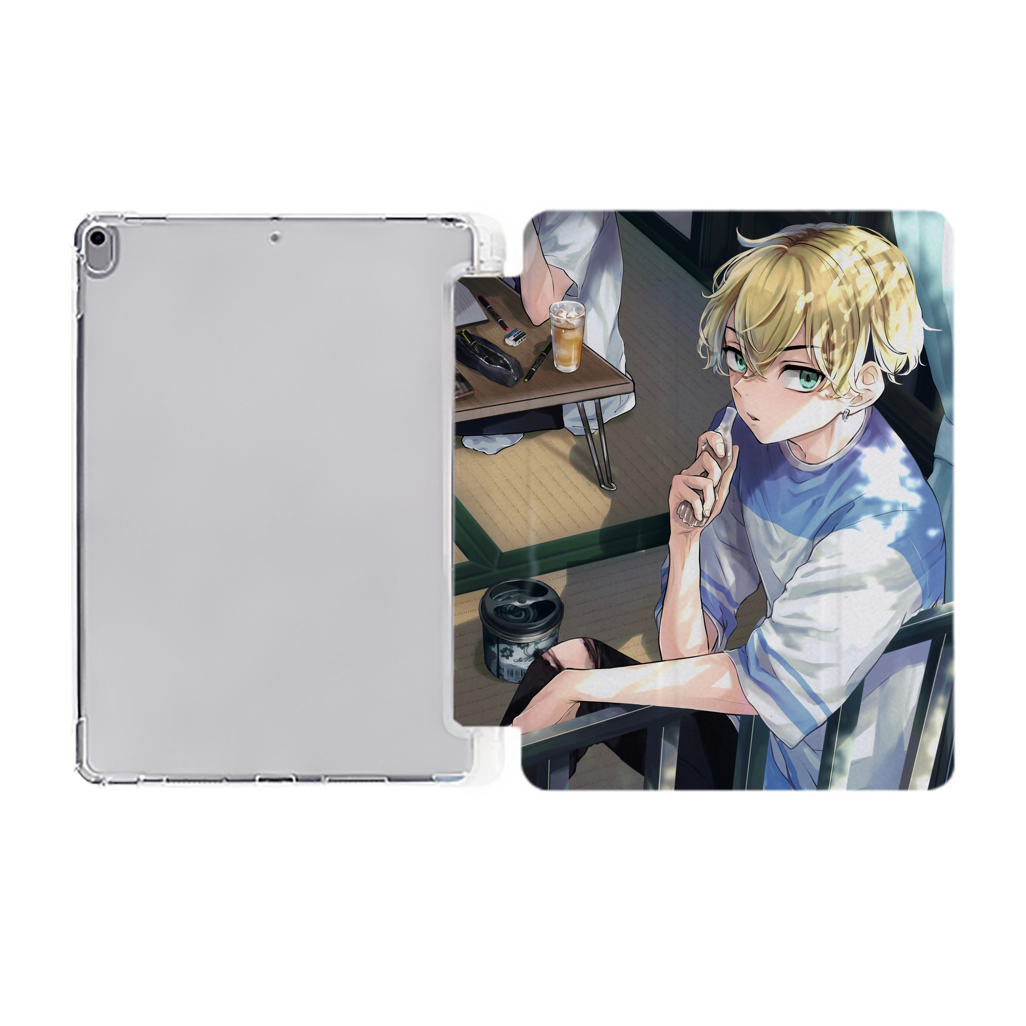 （画像用） 東京リベンジャーズ Tokyo Revengers IPad ケース ペン収納付き 三つ折りスタンド PUレザー×シリコン 対応機種9.5/10.5/10.9インチ